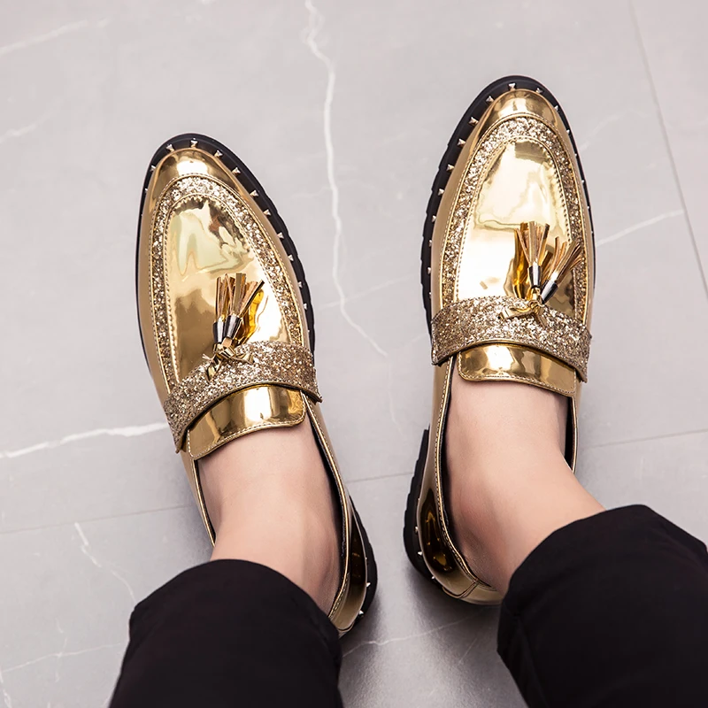 Men Dress Shoes Business Wedding Male Slip On Formal fashion rounted Toe tassel Moccasins leather Loafers men | Обувь