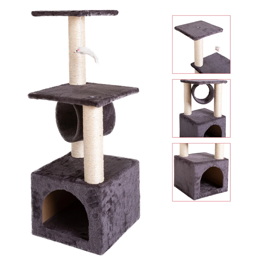 

Domestic Delivery Cat Jumping Toy with Ladder Scratching Wood Climbing Tree for Cat Climbing Frame Cat Furniture Scratching Post