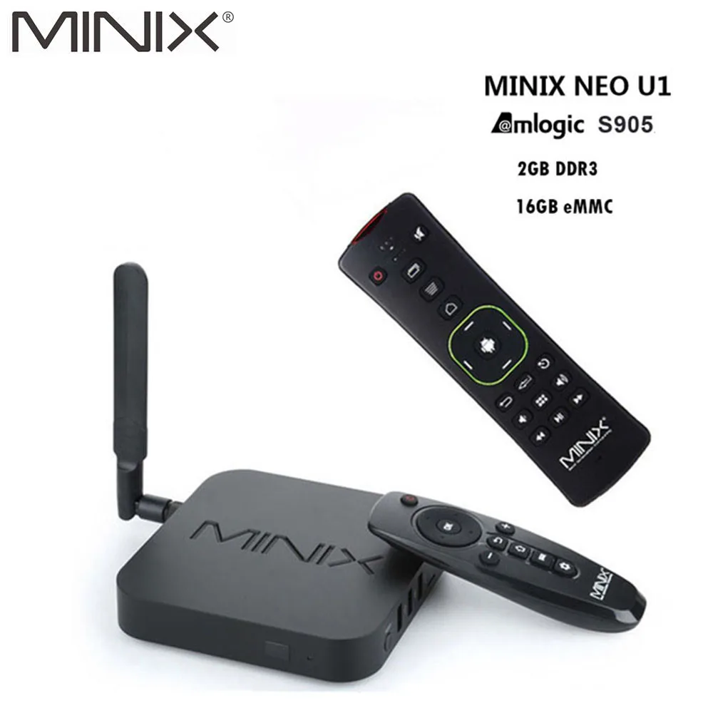 MINIX NEO U1 Android tv Box Amlogic S905 четырехъядерный 2G/16G 802,11 2,4/5 GHz WiFi H.265 HEVC 4K Ultra HD Smart tv Box