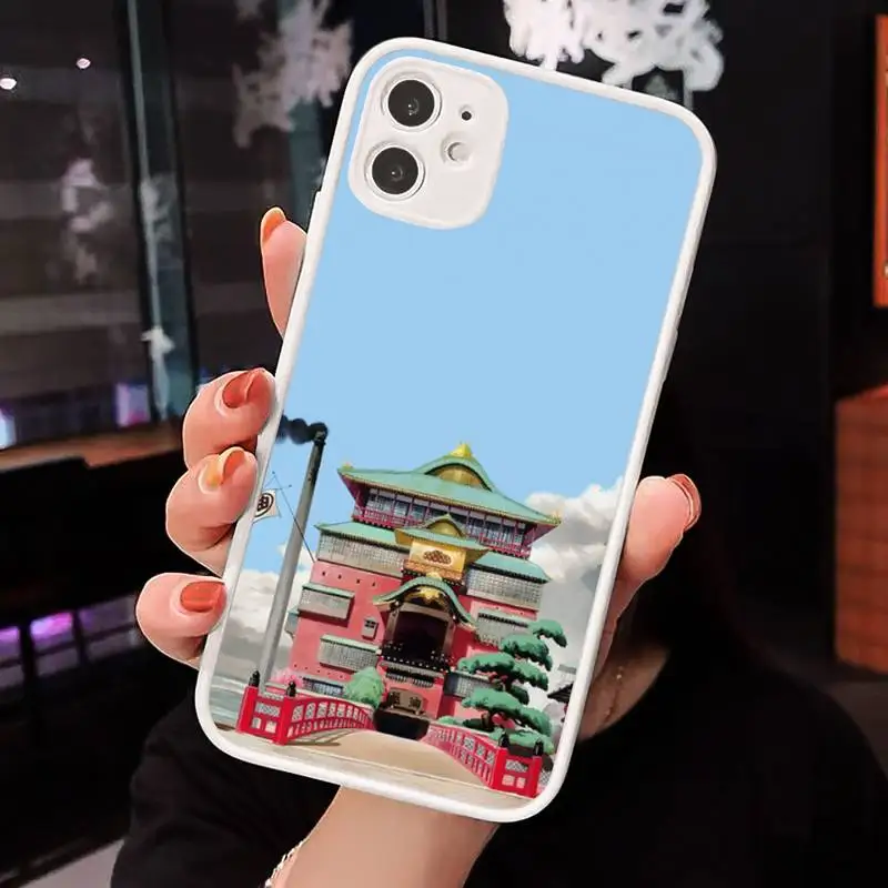 

Spirited Away Totoro Ghibli Miyazaki Anime Phone Cases Matte Transparent for iPhone 7 8 11 12 s mini pro X XS XR MAX Plus cover