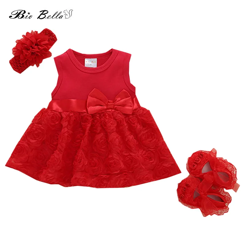 Комплект летнего платья для новорожденных девочек Модный комплект одежды