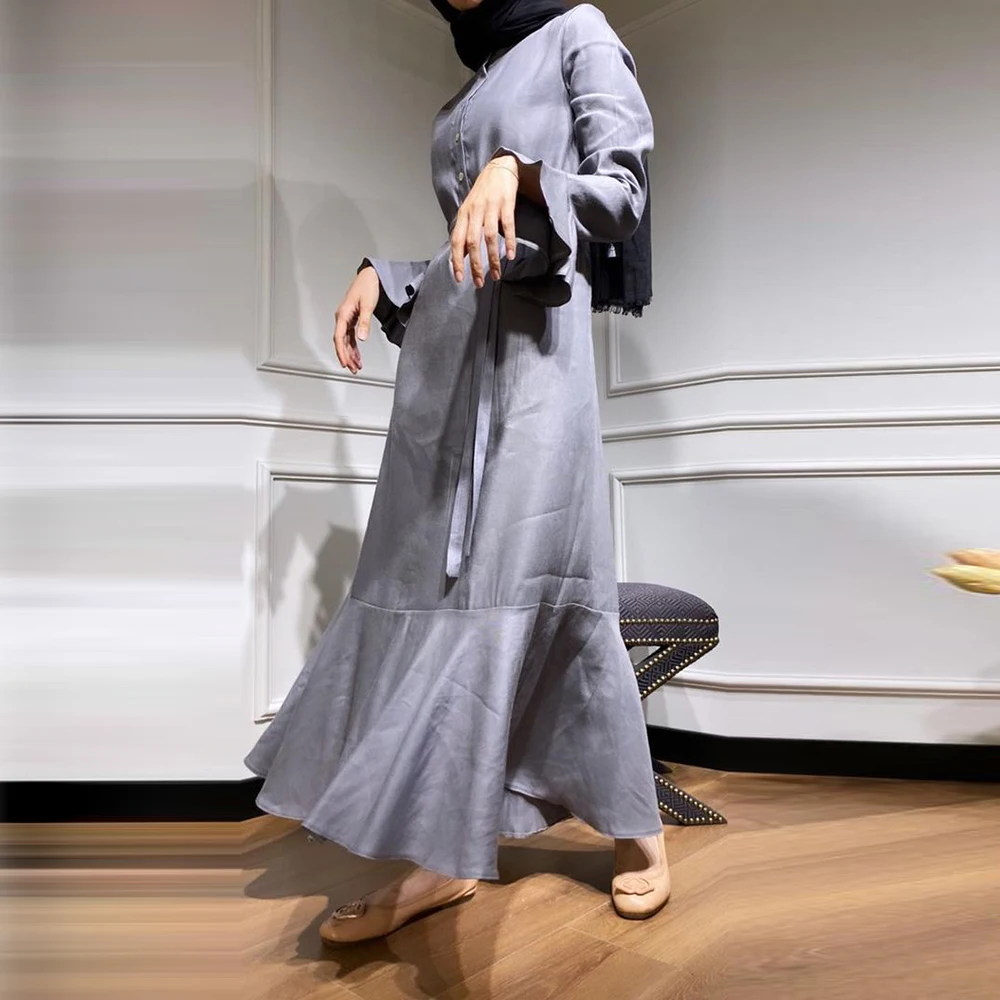 Рамадан ИД Мубарак длинные платья для женщин Кафтан абайя Дубай Саудовская