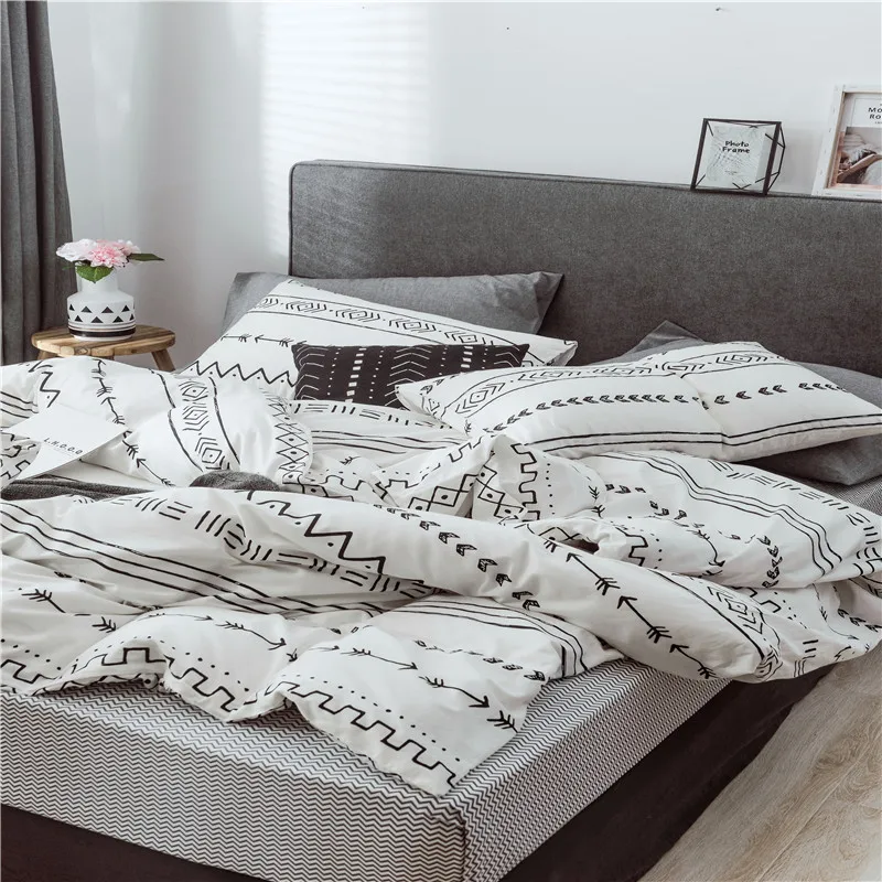 Постельное белье из чистого хлопка простые комплекты постельного белья в