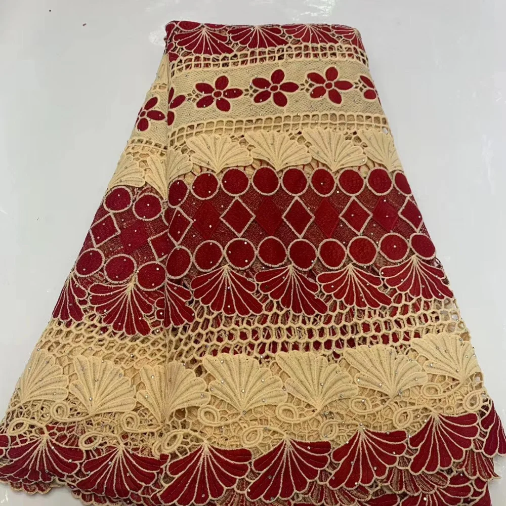 Высококачественная французская кружевная ткань нигерийский гипюровый шнур 2020