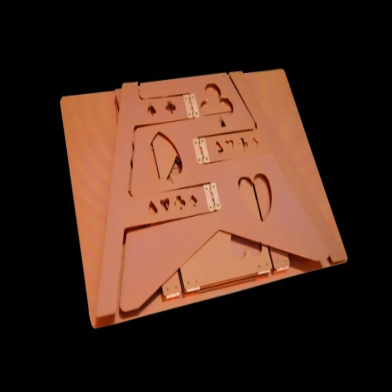 Алюминиевый сплав Волшебный складной стол медный цвет (покерный узор)-Волшебные