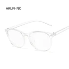 Очки в пластиковой оправе с прозрачными линзами для мужчин и женщин, модные винтажные круглые очки