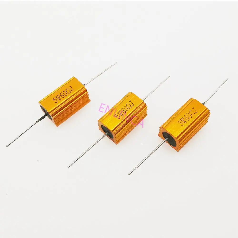 

5 Вт 5K 60 68 80 100 120 180 200 Ом 5KR 60R 68R 80R 100R 120R 180R 200R проволочный алюминиевый мощный металлический чехол Resista 5%