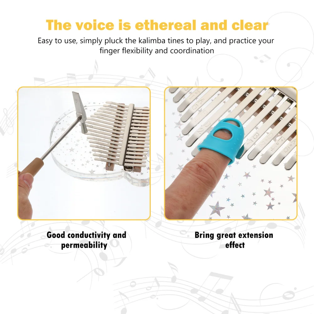 

1 Set Kalimba Thumb Mini Piano Crystal Glass Finger Piano Musical Instrument