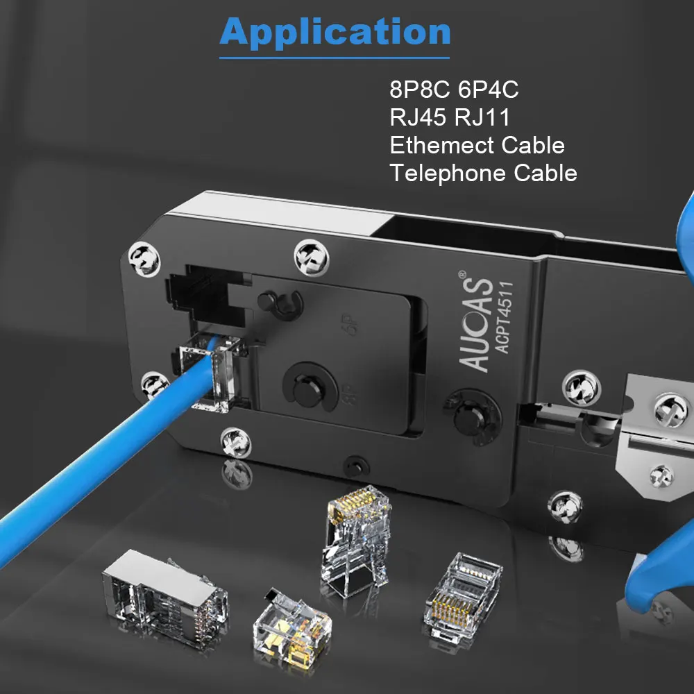 Обжимной инструмент AUCAS RJ45 тестер Lan кабеля инструменты Mikrotik обжимной аппарат для
