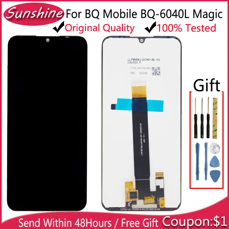 ЖК дисплей с сенсорным экраном для BQ 6040L|Экраны мобильных телефонов| |
