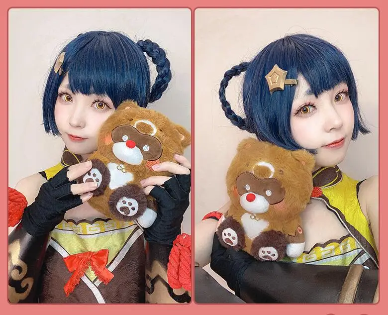 

Anime Game Genshin Impact Lovely Xiangling Caramel Crispy Rice Plush Stuffed Dolls Cartoon Pillow Toy Cosplay Xmas Gift 16