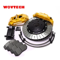 wovtech brake kit front calipers 4 piston caliper kit with 330x32mm disc rotor racing pads for subaru brz 2012 2019 17inch wheel