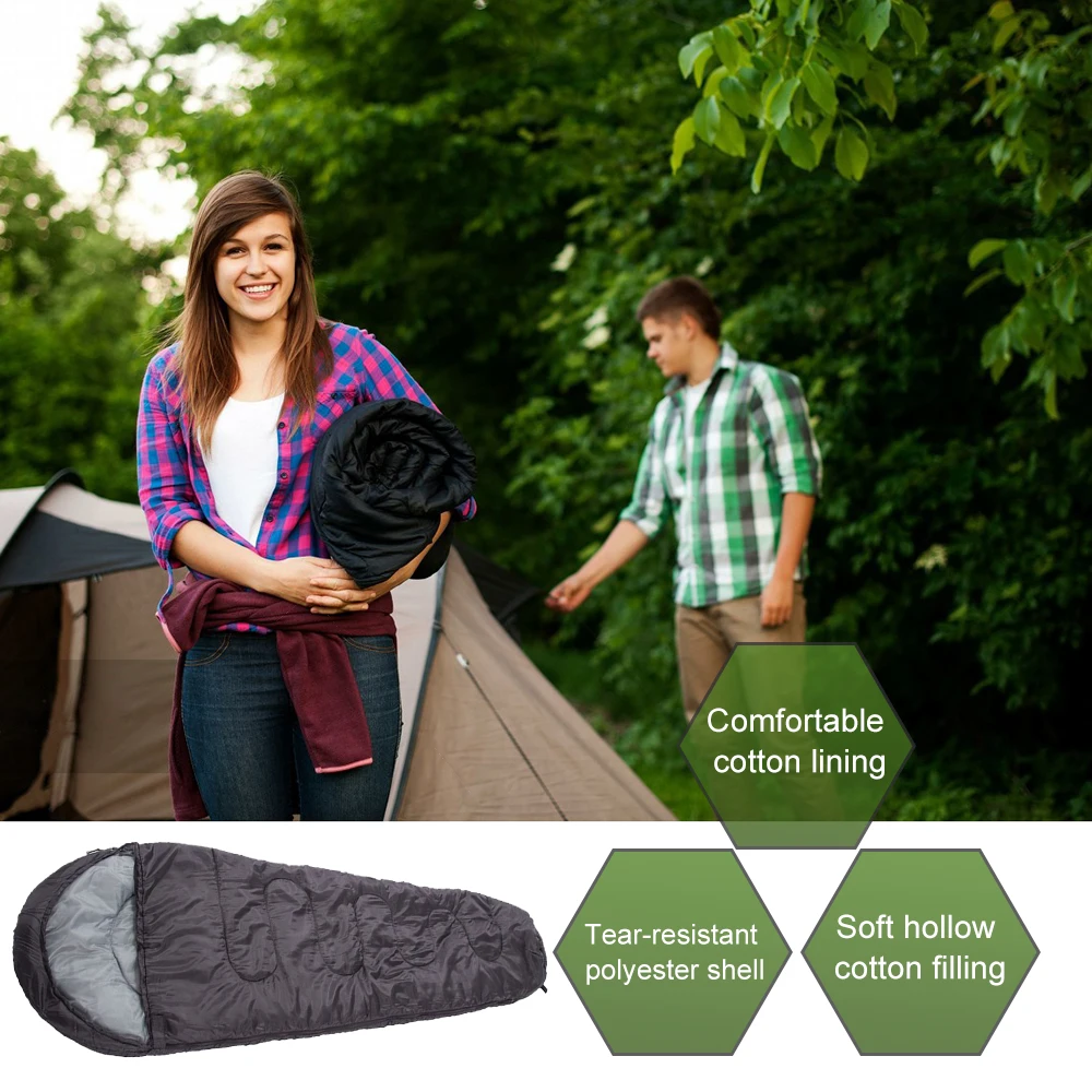 

Outdoor Sleeping Bag Portable Mummy Lightweight Cotton Sleeping Bag Traveling Backpacking Camping Equipment