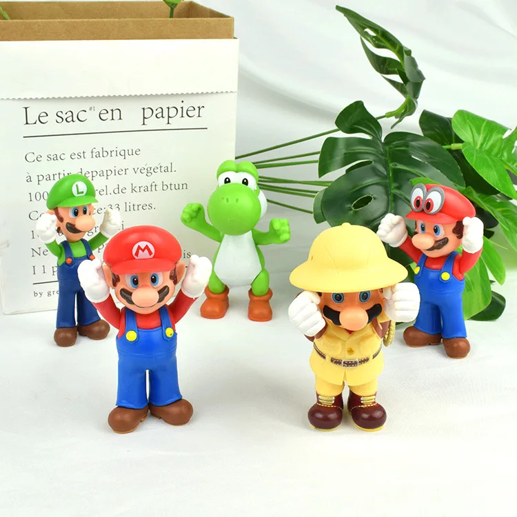 5 шт./компл. 10 см аниме-модель Super Mario куклы Марио Брос Луиджи Йоши игрушки фигурки
