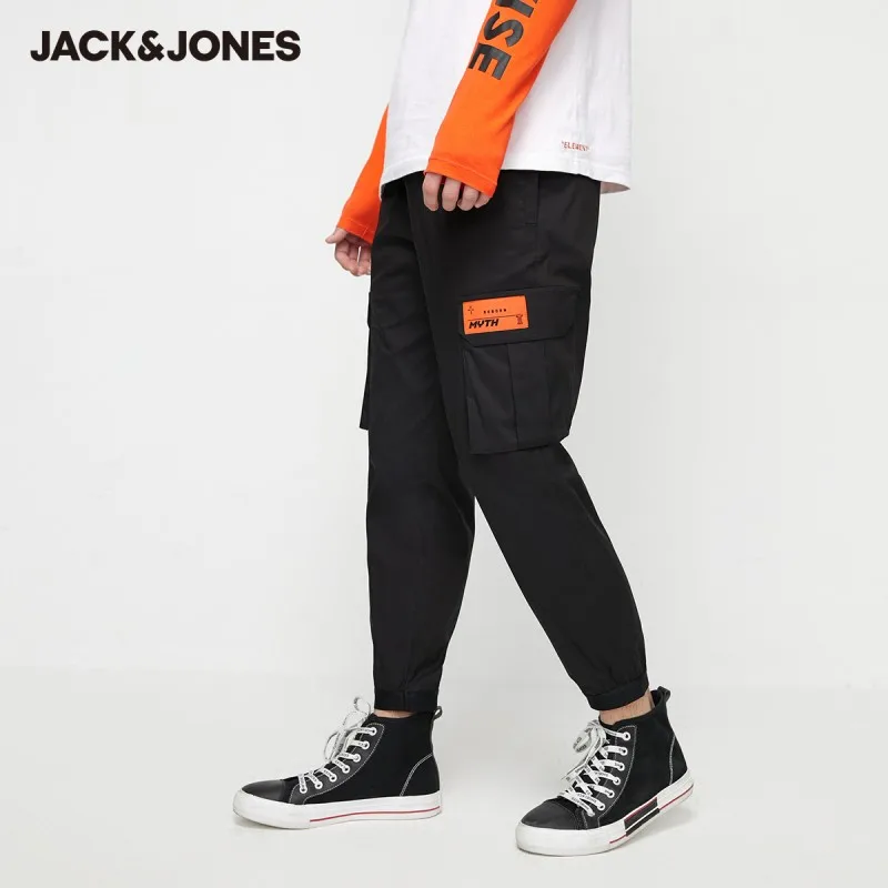JackJones мужские Разноцветные зауженные уличные брюки-карго Мужская одежда 220214540 |