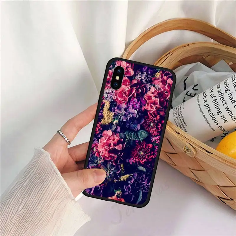 

Purple Peony Flower On the Vase Phone Phone Case for iPhone 11 12 pro XS MAX 8 7 6 6S Plus X 5S SE 2020 XR