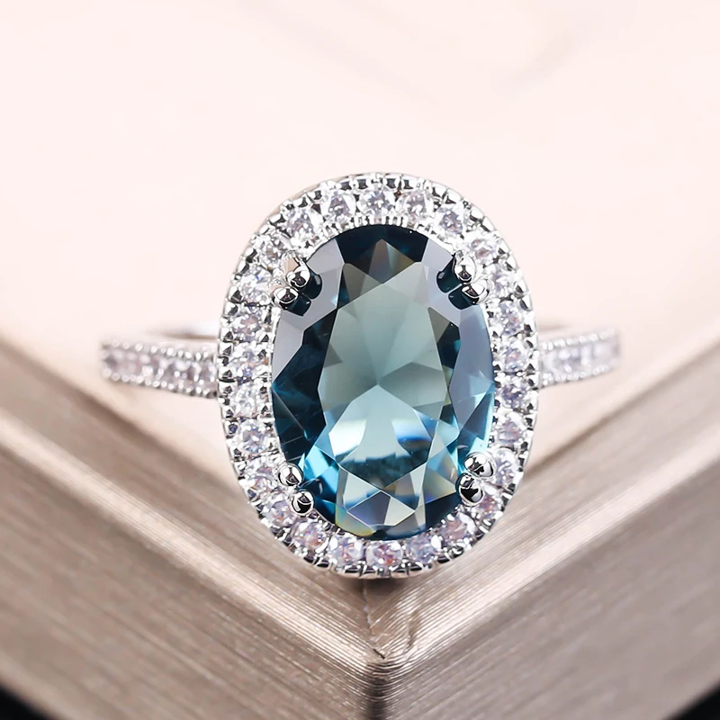 Лидер продаж обручальное кольцо с овальным кубическим цирконием для вечеринки