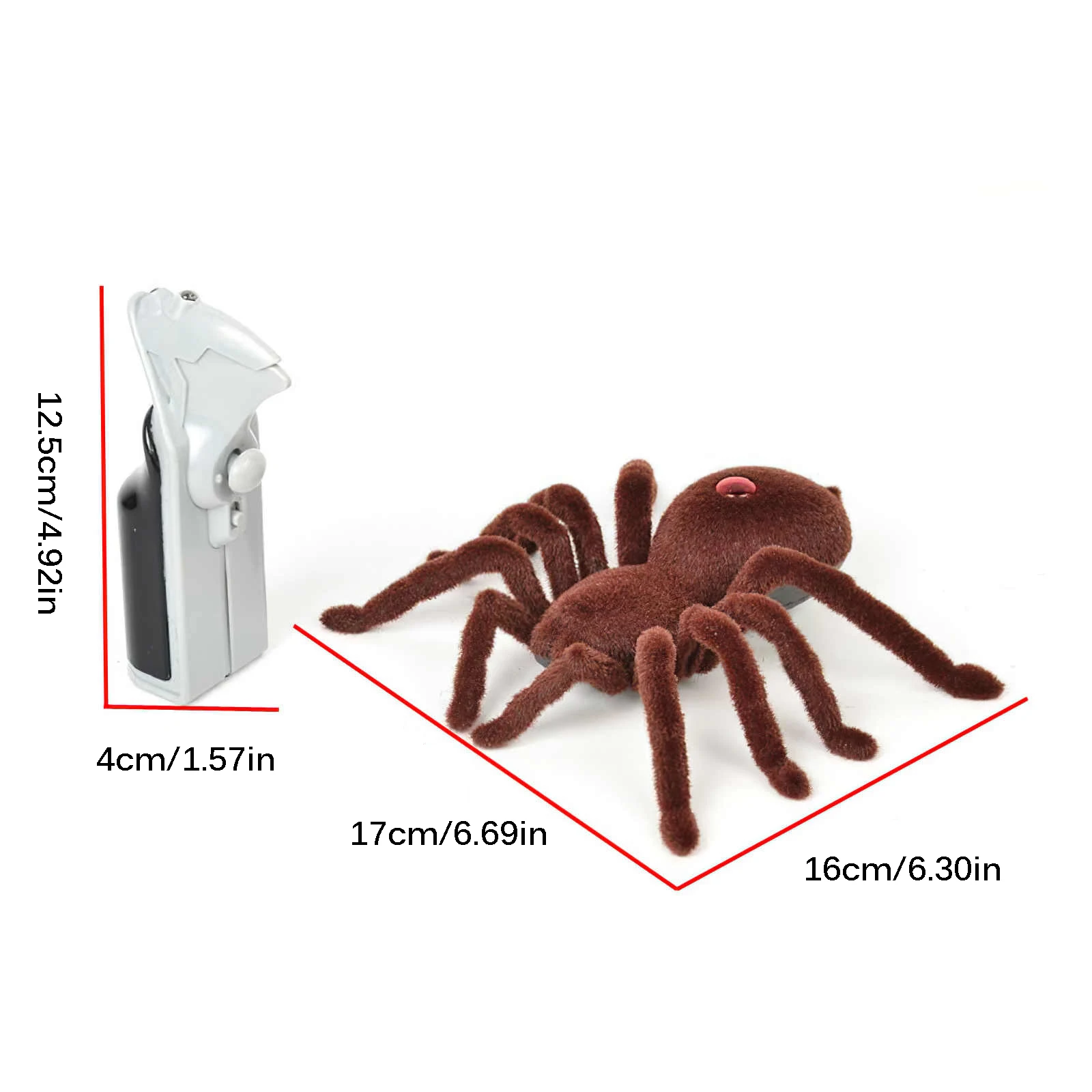 

Simulation Spider Remote Control Realistic Simulated Scary Spider With Light Halloween Trick Toys Creeping Animal Model Toy