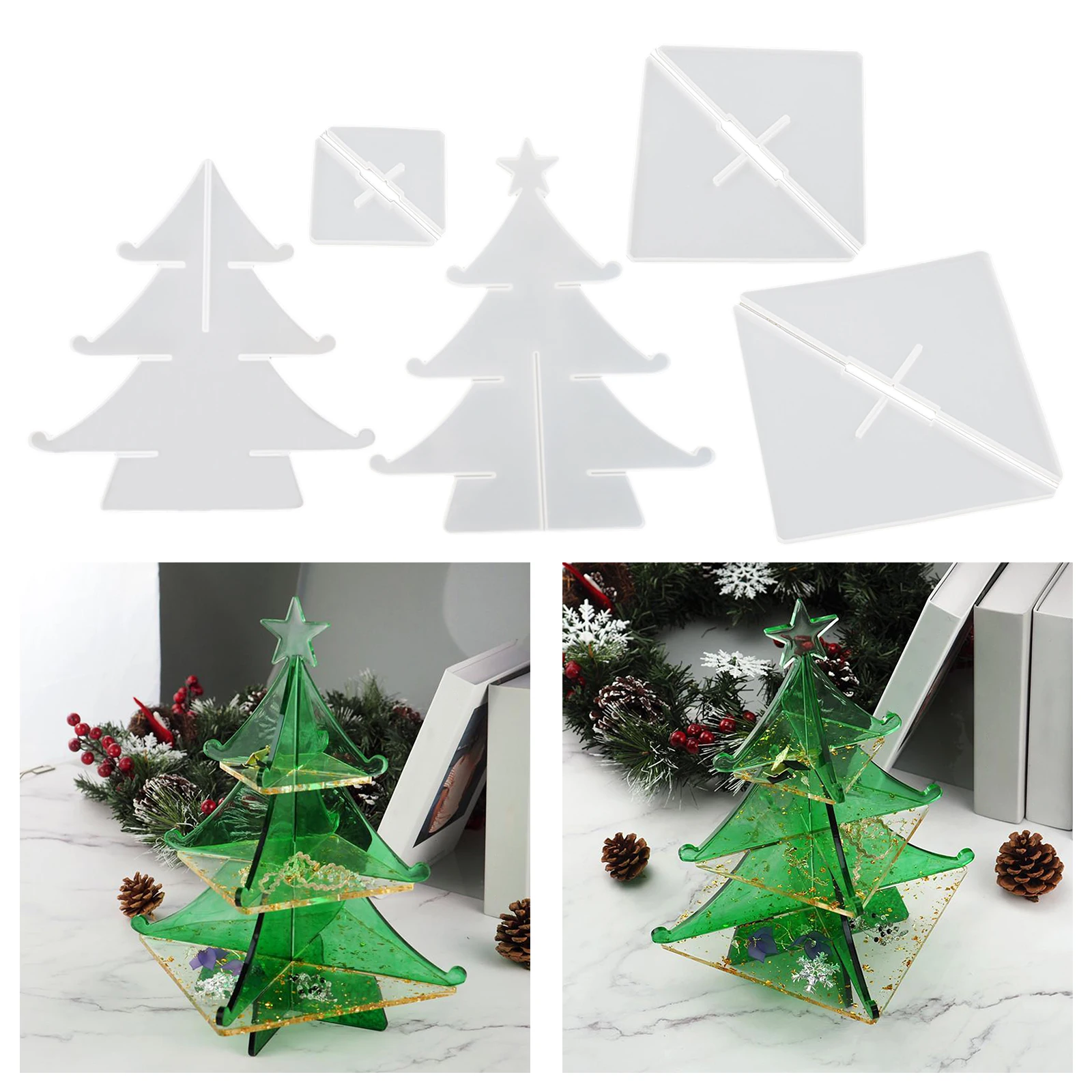 

Christmas Tree Silicone Mold Ornaments Resin Art Mould DIY Jewelry Making Tool