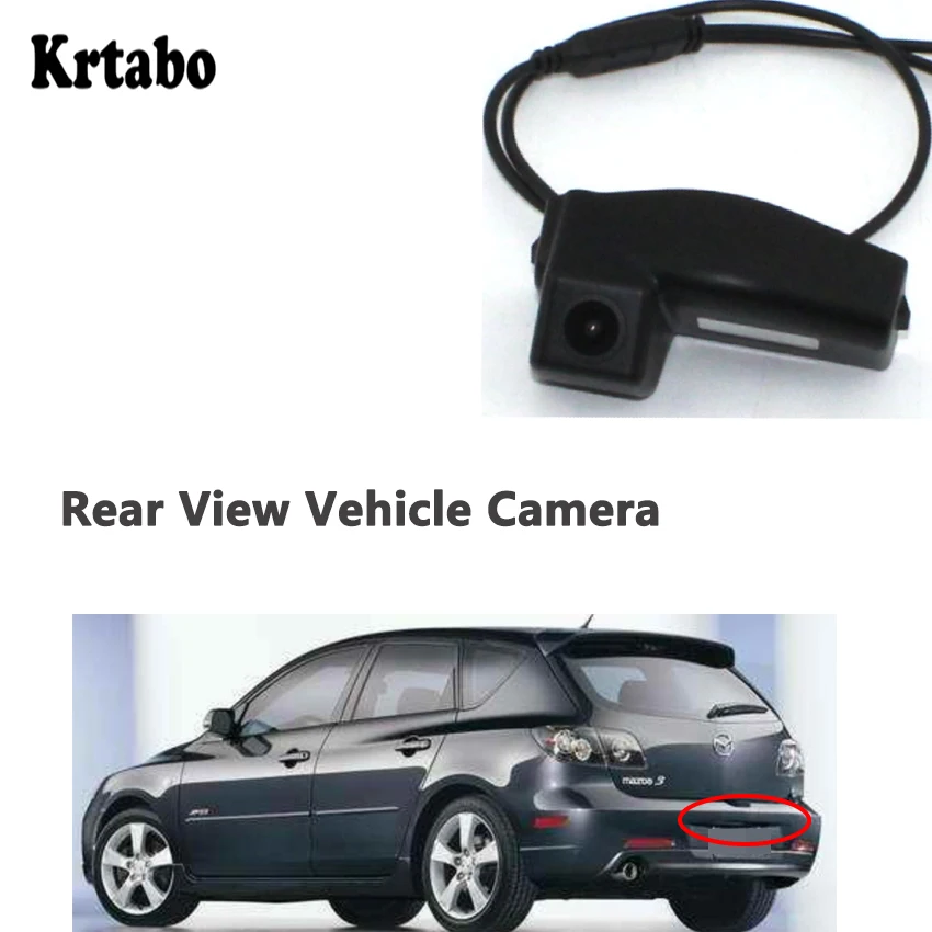 

Krtabo Hd Back Up Reverse Parking Camera For Mazda3 (BK Series 2) SP23 hatchback 2008~2009 Night Vision Rear View Vehicle Camera