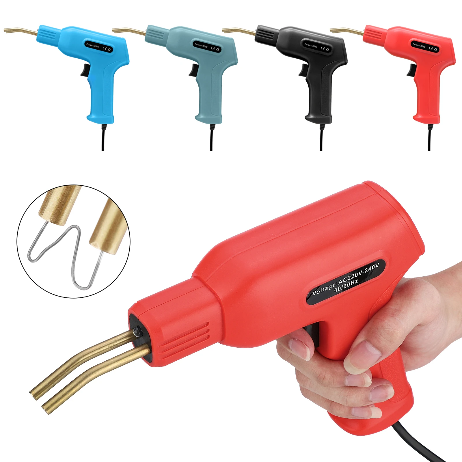 

50W Plastic Welder PVC Plastic Repairing Machine Garage Tools Hot Staplers Machine Staple Car Bumper Repairing Stapler Welding