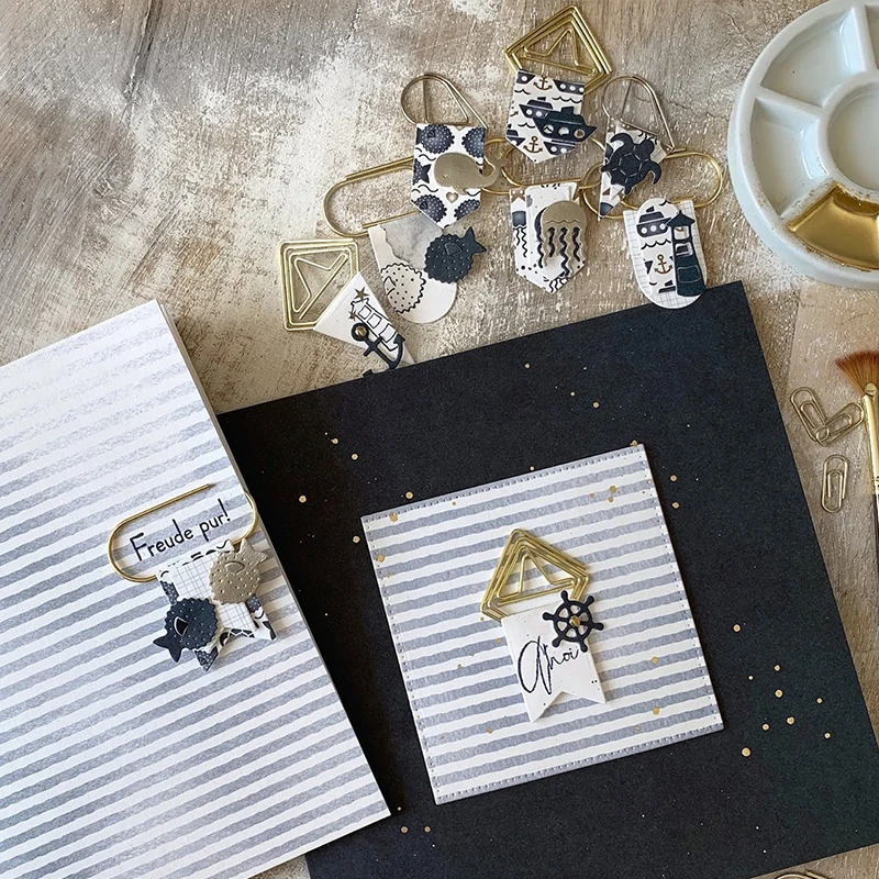 Крошечная пара металлические Вырубные штампы в виде рыбы и Кита вырубки животных