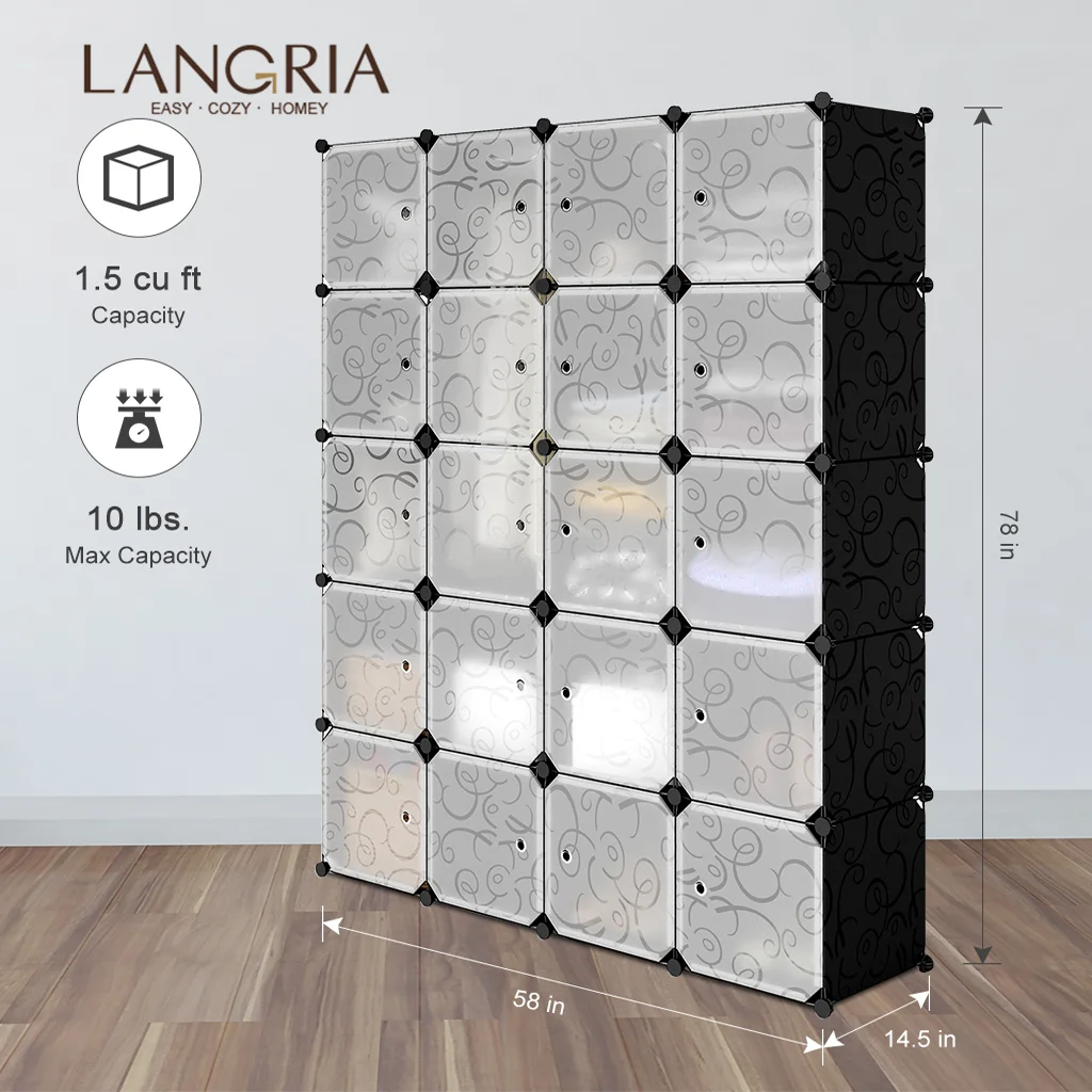 LANGRIA 20 Куб DIY модульный шкаф для хранения шкафы пластиковый куб Mutiluse свободно