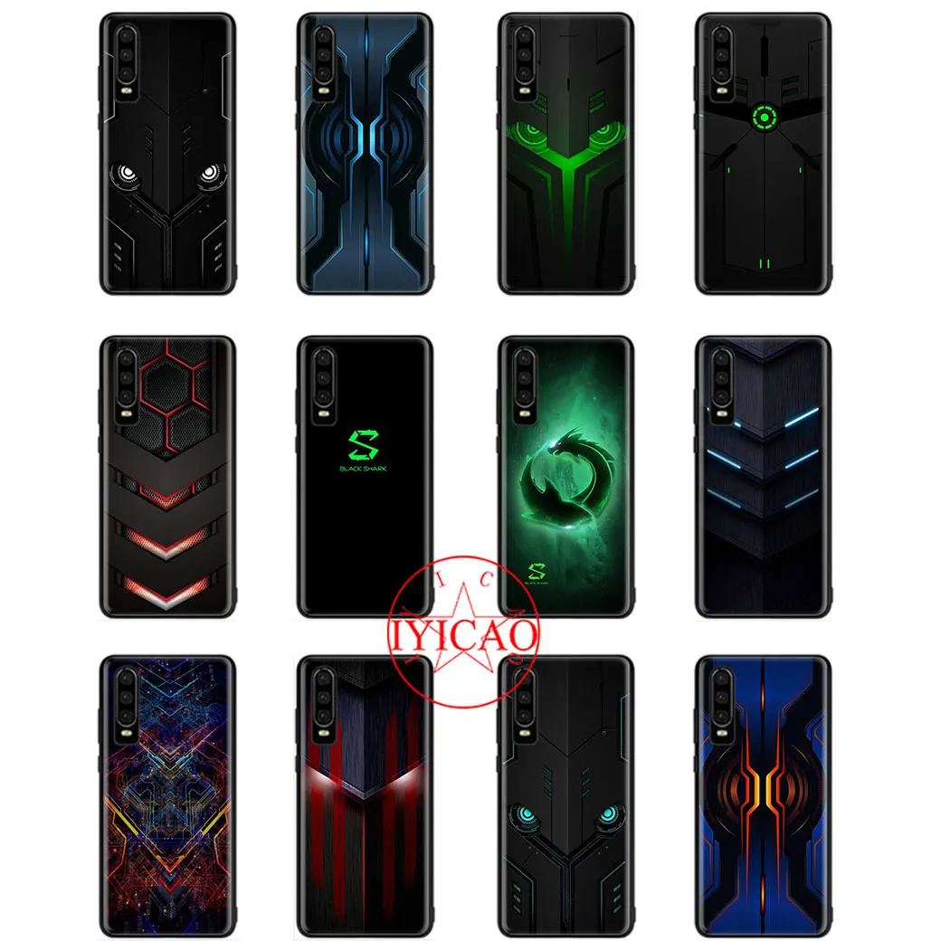 Черная Акула жёсткий мягкий чехол для huawei Коврики 20 30 10 Nova 3 4 2i 3i 5i 2 Lite 4E 5T 5 Pro Smart Cover