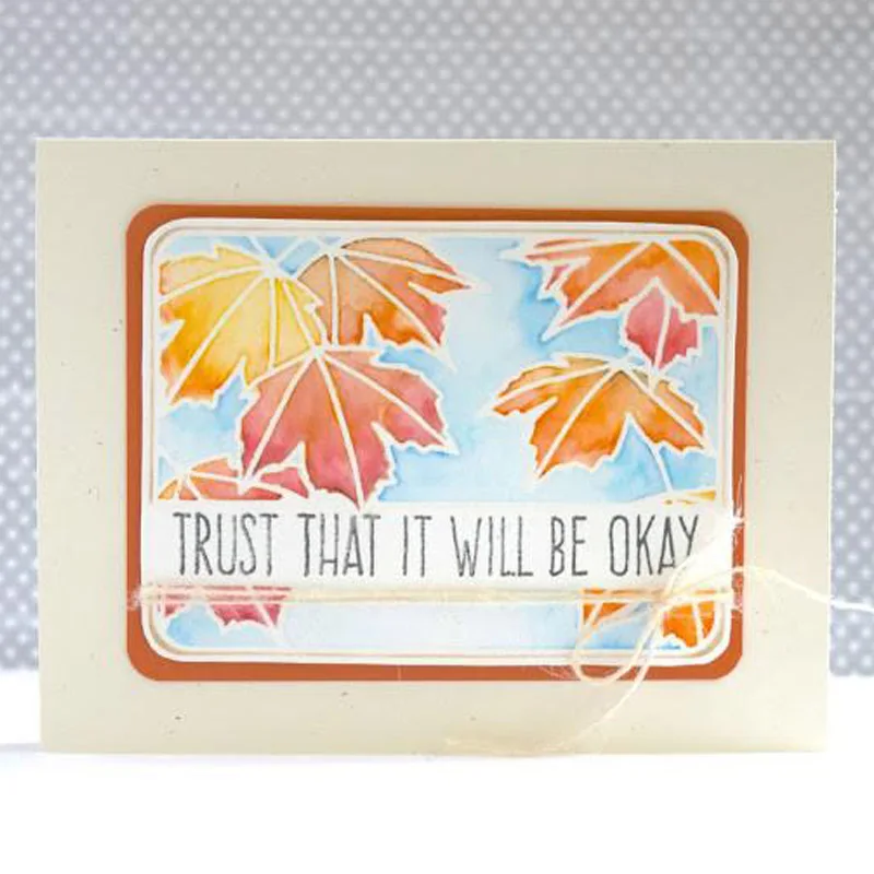 Высечки с кленовым узором для изготовления карт прямоугольные высечки кленовыми