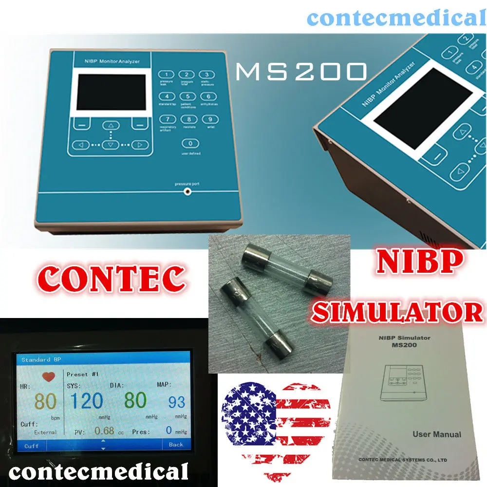 

CONTEC MS200 NIBP Simulator Non-Invasive Blood Pressure simulation COLOR LCD,New