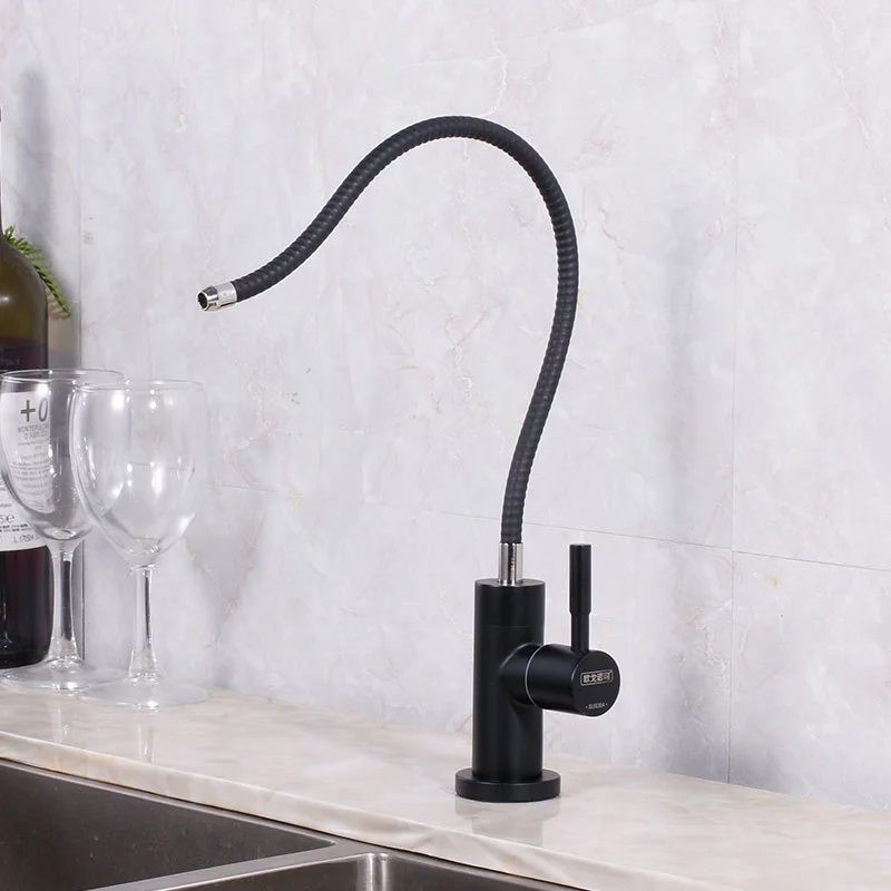 

Flexible folding kitchen pure drinking water filter tap water filter black faucet