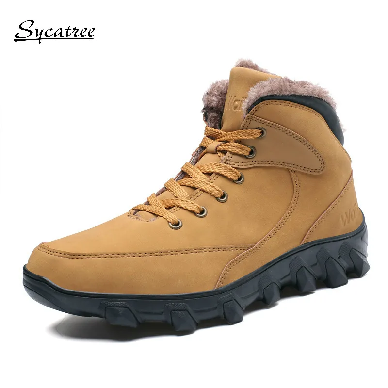 Sycatree/мужские уличные ботинки больших размеров мужские зимние меховые кроссовки