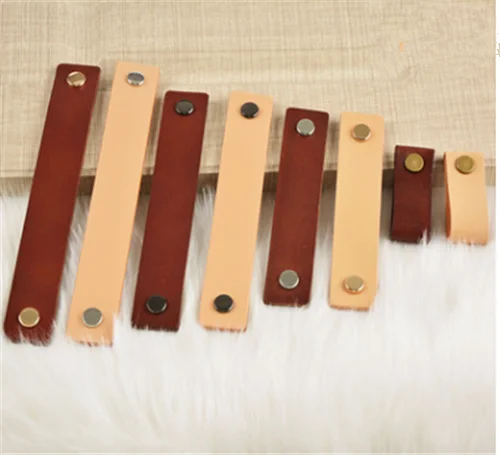 96 мм 128 современная простая модная дверная ручка для шкафа 5 &quotкоричневая кожаная