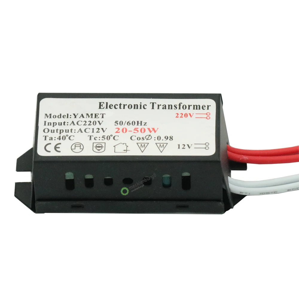 

AC 220V to 12V 20-50W LED Transformer for Lighting Halogen Lamp Electronic Converter Voltage LED Transformer Power Supply