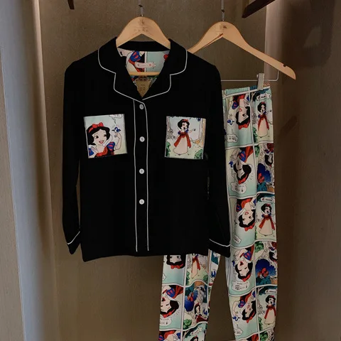 Disney Микки Маус женские pajamasTracksuit Демисезонный для женщин одежда сна пижамы с