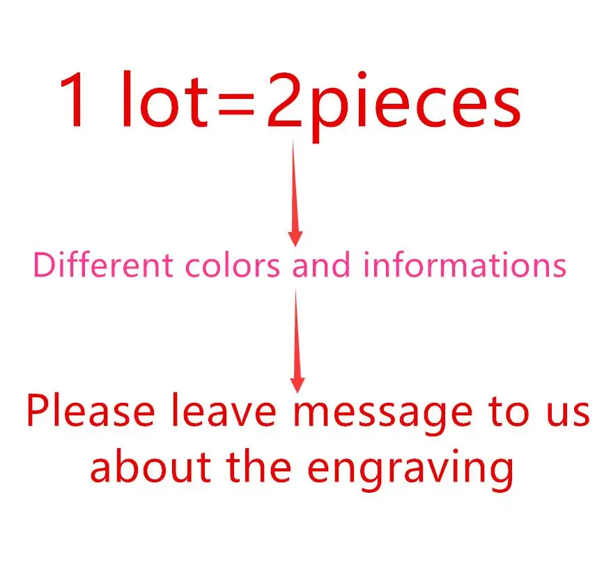 2 шт./лот бесплатный персонализированный текст с гравировкой на бирке для
