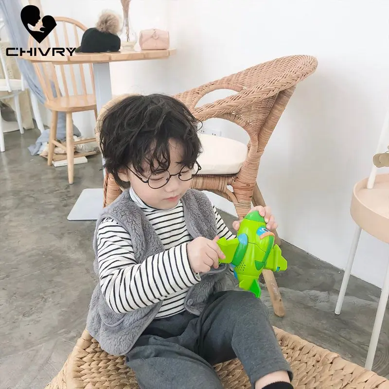 Новинка 2019 осенне зимний шерстяной жилет без рукавов для мальчиков и девочек