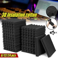 24pcs studio acoustic foam wall panels sound insulation treatment ktv room wall soundproof foam sponge cotton pad 30x30x 5cm