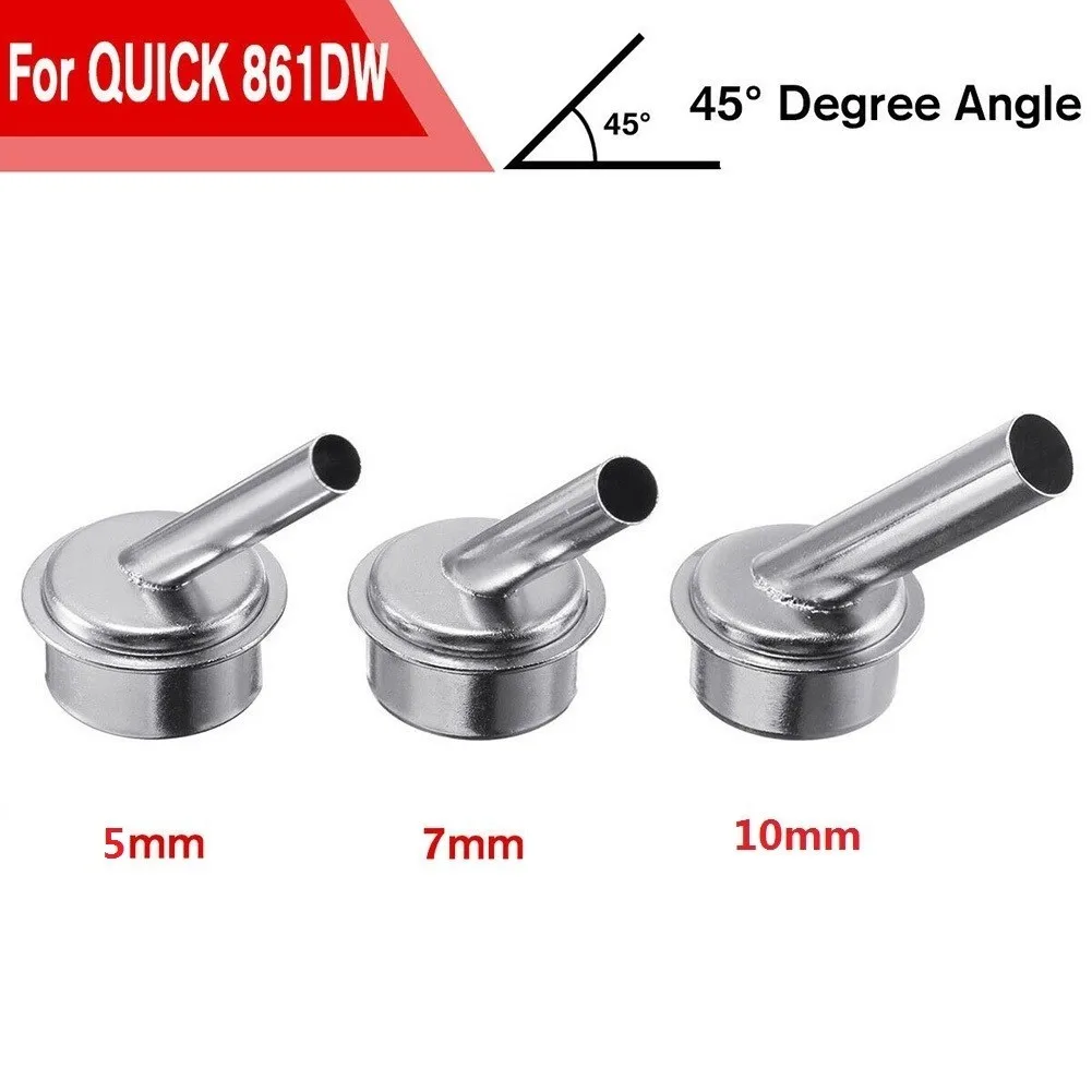 

3 Pcs 45° Angle Soldering Nozzle For Quick Hot Air Soldering Gun Rework Station 861DW Welding Euqipment Accessories