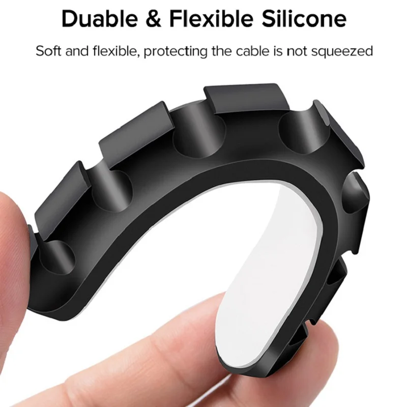 

Органайзер для кабелей, силиконовый держатель для проводов и наушников, с 5 USB-зажимами