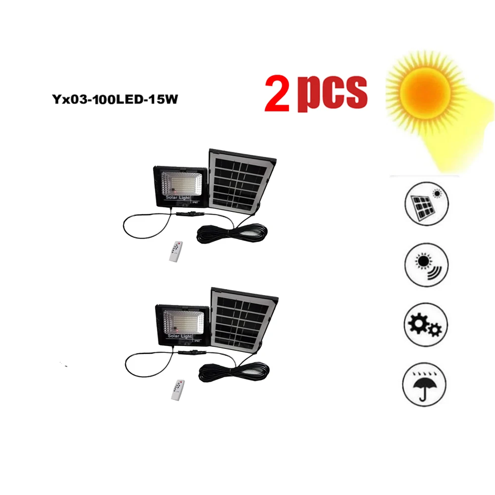 

2 шт., водонепроницаемые светодиодсветодиодный фонари на солнечной батарее