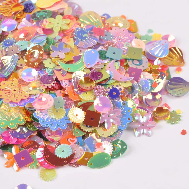 10 г Новый ПВХ смешанные рассыпчатые пайетки/пайетки швейное ремесло DIY Одежда