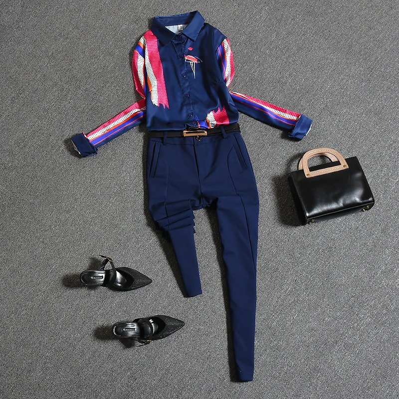 Модные осенние женские комплекты 2021 новинка двухкомпонентная рубашка