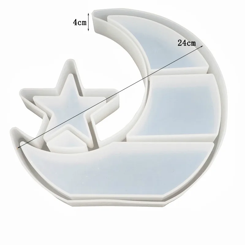 

Moon Star Jewelry Storage Box Large Tray Dish Decoration Resin Craft Supplies Molds for Resin Art Home Deco Jewelry Box