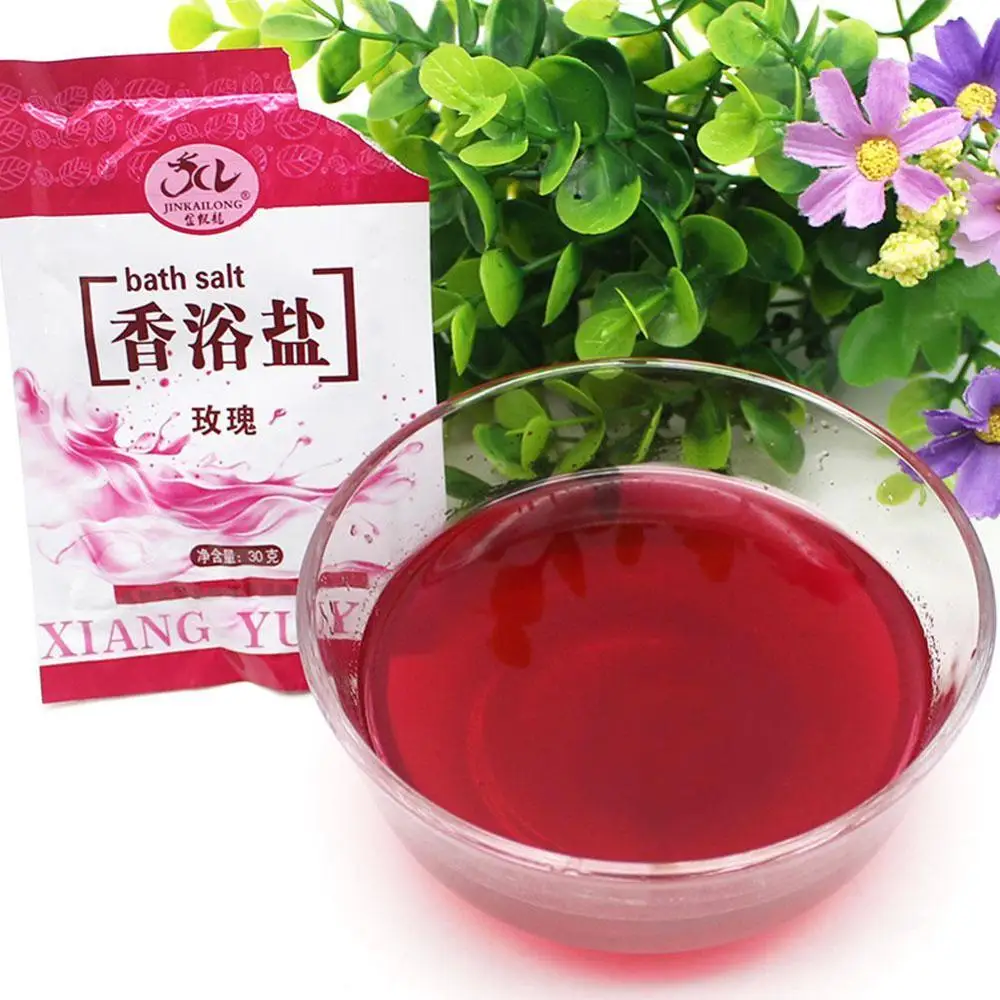 1 пакет морская соль розовый порошок для душа спа отшелушивающий массажер тела