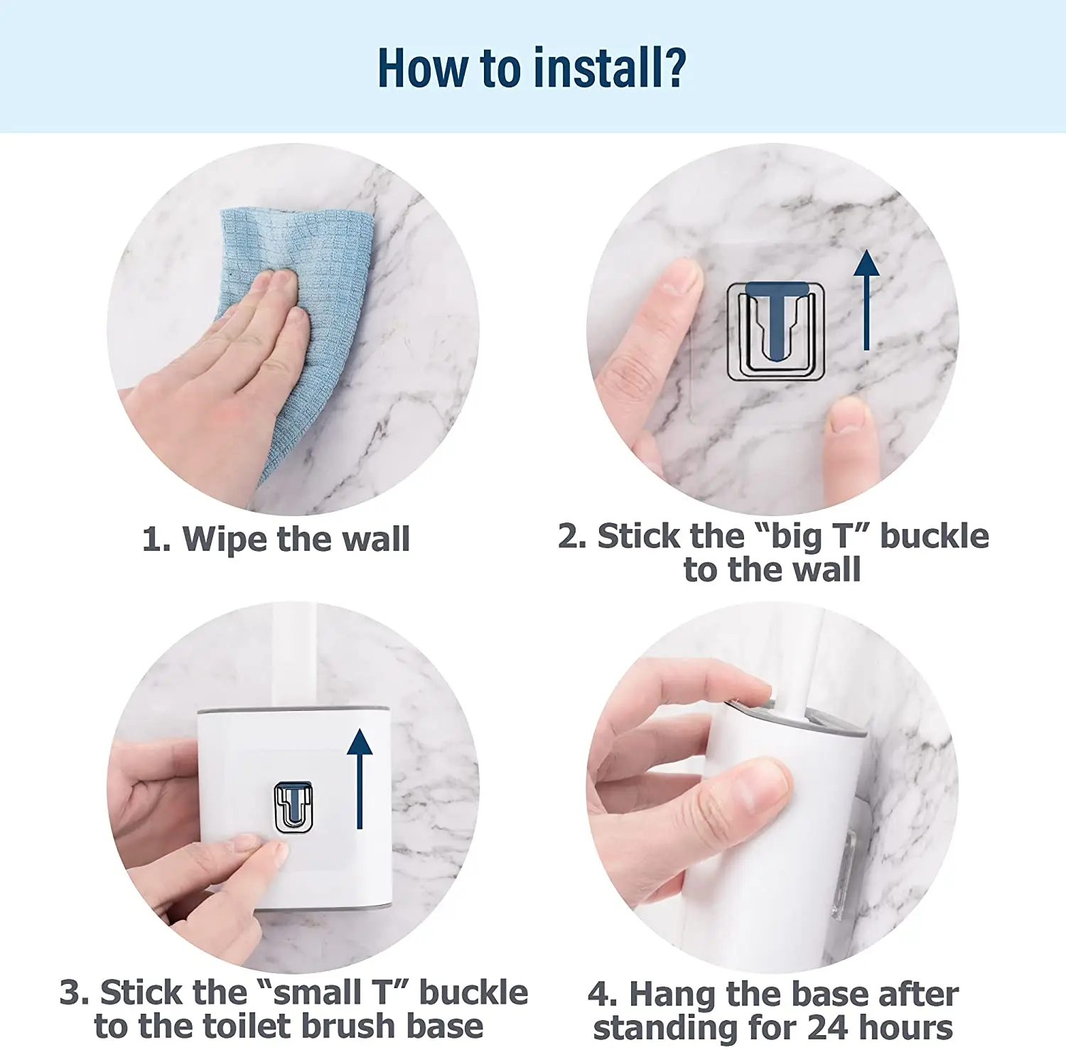 Мягкая силиконовая щетка для унитаза из ТПР с держателем черная настенная