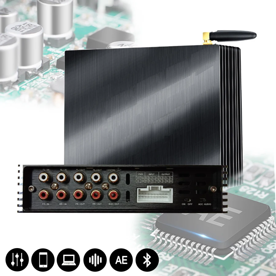 Автомобильный усилитель с жгутом проводов 4 6 каналов встроенный процессор DSP для