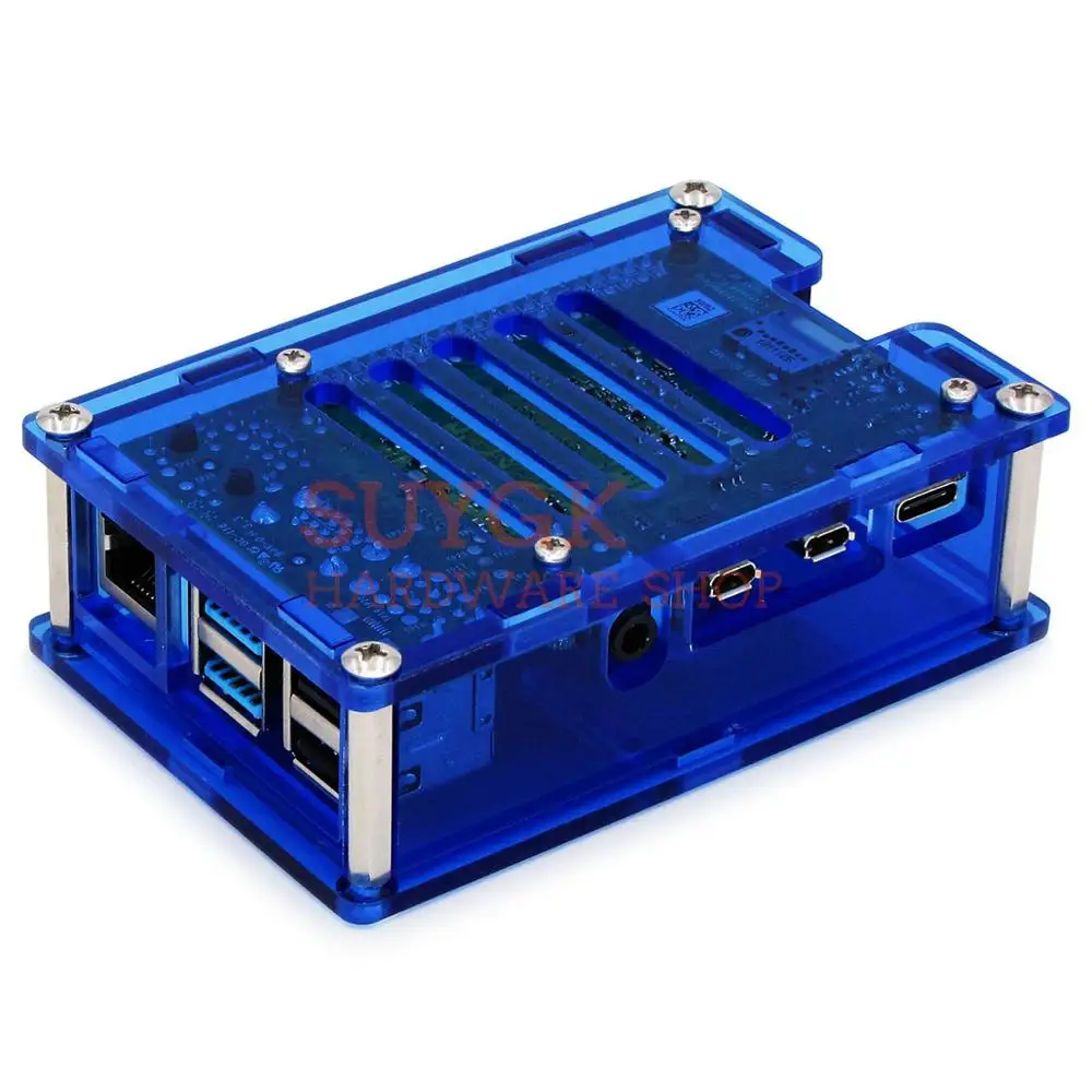 Прозрачный/черный/красный/синий Raspberry PI 4 корпус коробка полиметилметакрилатные акриловые корпус PI4 модели B 1 ГБ/2 ГБ/4 ГБ пластиковый корпус оболочка