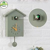 creative cuckoo clock plastic wall alarm clock modern nordic style hanging watch clocks timer living room home garden decor