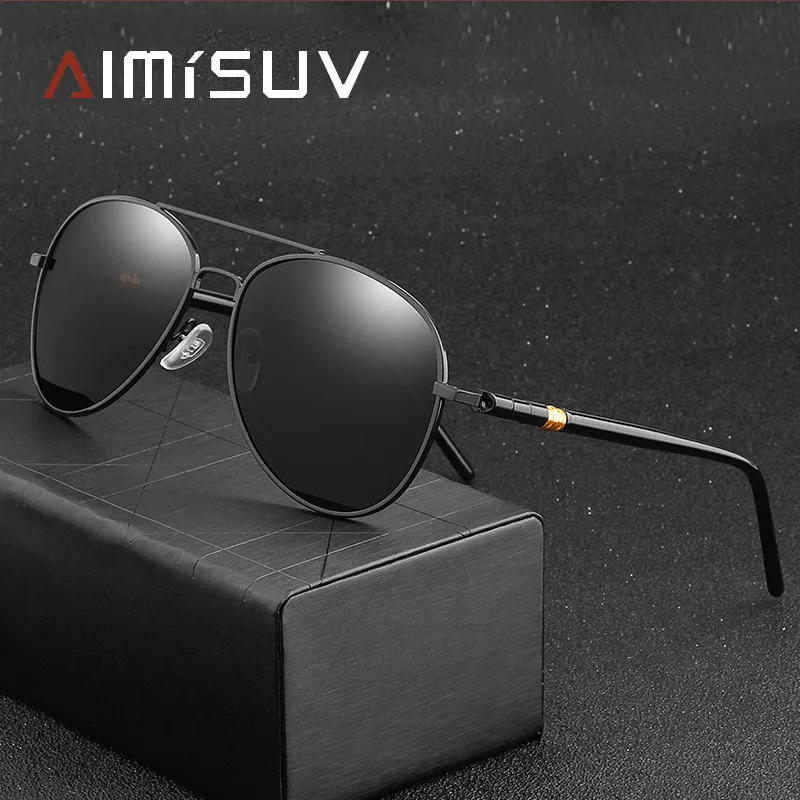 

AIMISUV Brand Polarized Sunglasses Women Men Anti-Glare Sun Glasses Male Spring Hinge Female Retro Pilot Shades Ladies UV400